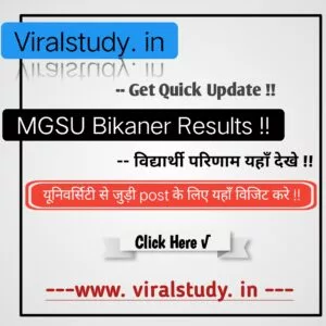 MGSU Bikaner BA part-II result