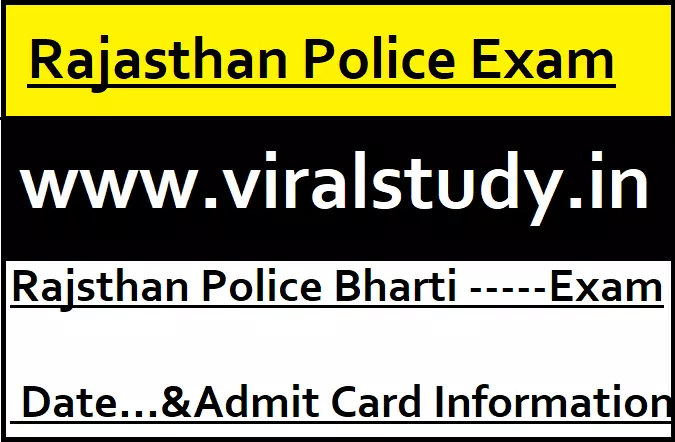 Rajasthan Police Bharti Exam Date 2021