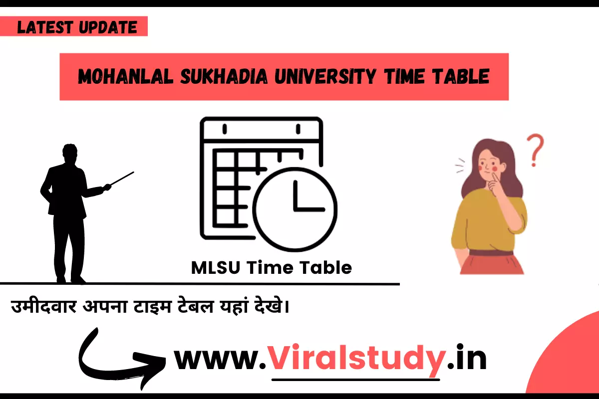 MLSU BSc Final Year Time Table