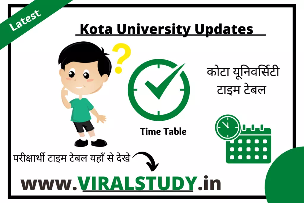 Kota University Time Table 2022 