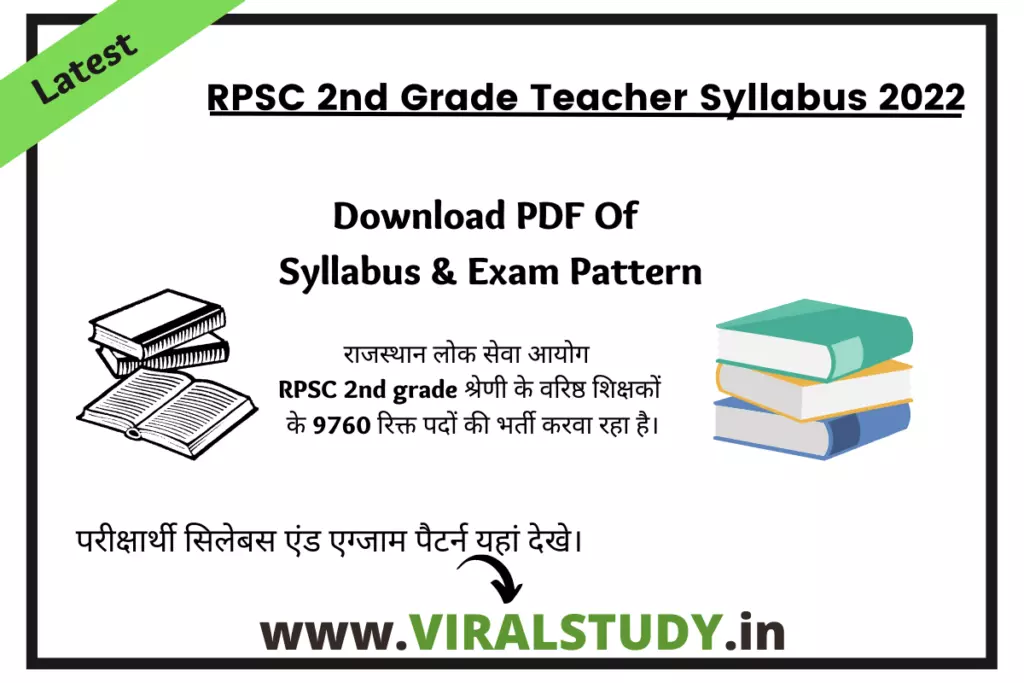 RPSC 2nd Grade Teacher Syllabus 2022