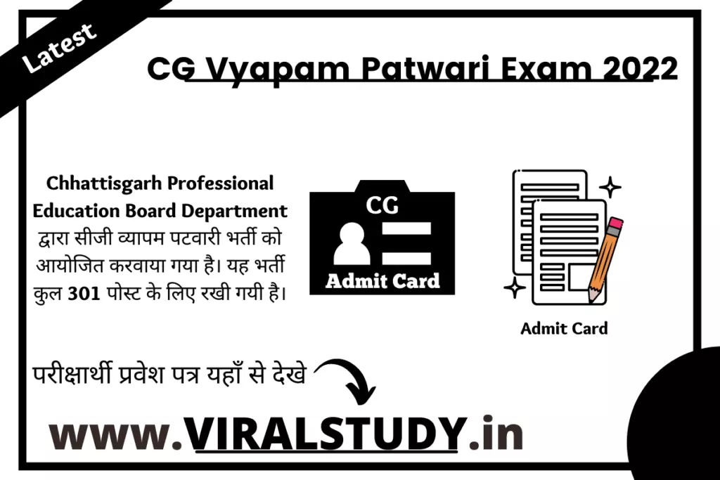 CG Patwari Admit Card 2022