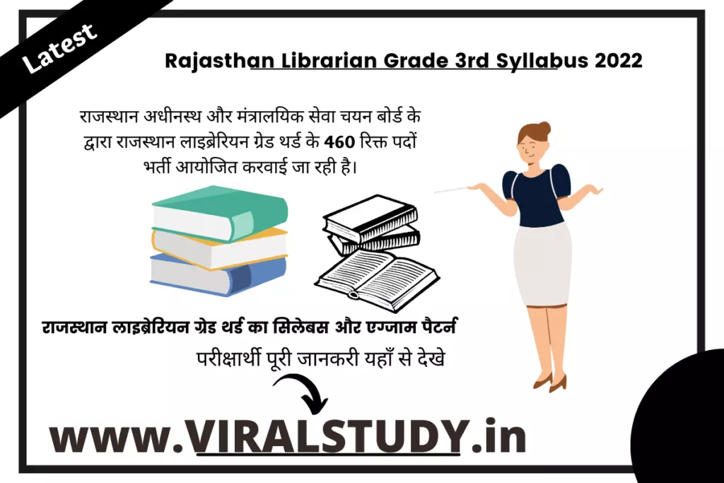 Rajasthan Librarian Grade 3rd Syllabus 2022