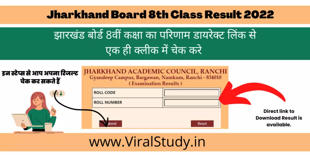 Jharkhand Board 8th Class Result 2022