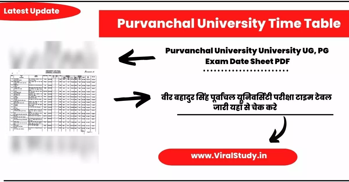 VBSPU Date Sheet 2023