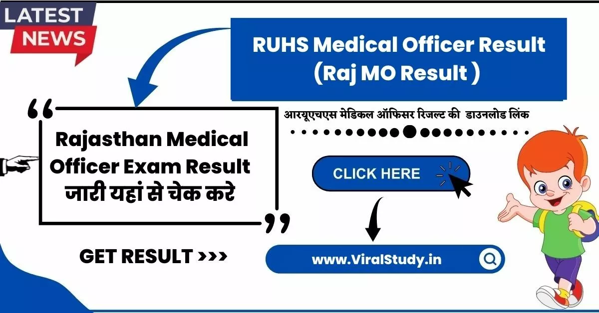 RUHS Medical Officer Result 2022