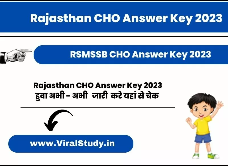 Rajasthan CHO Answer Key 2023