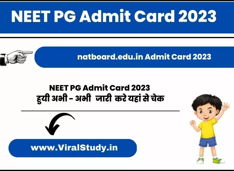 NEET PG Admit Card 2023