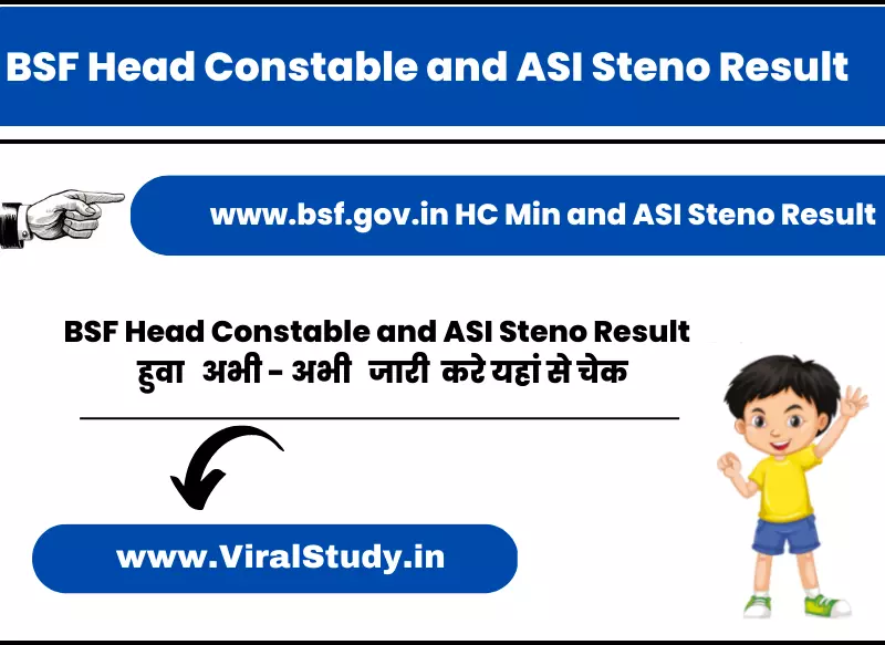 BSF Head Constable and ASI Steno Result