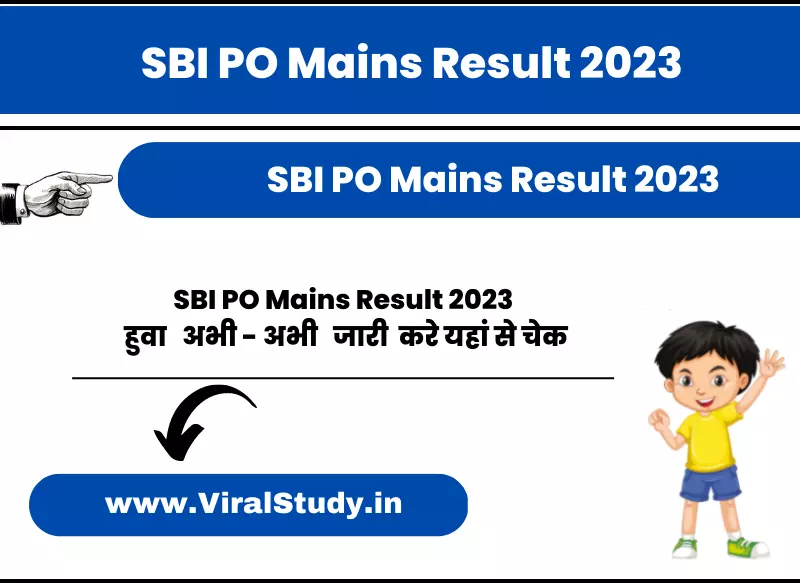 SBI PO Mains Result 2023