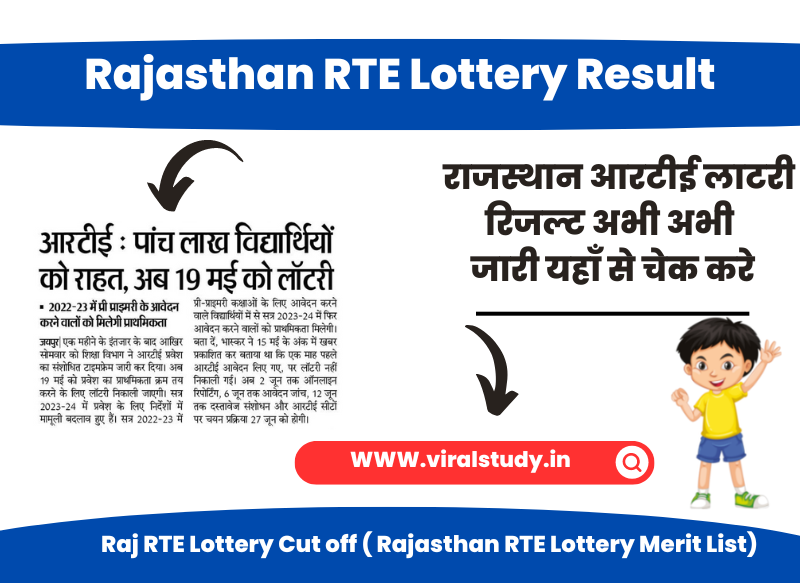 Rajasthan RTE Lottery Result